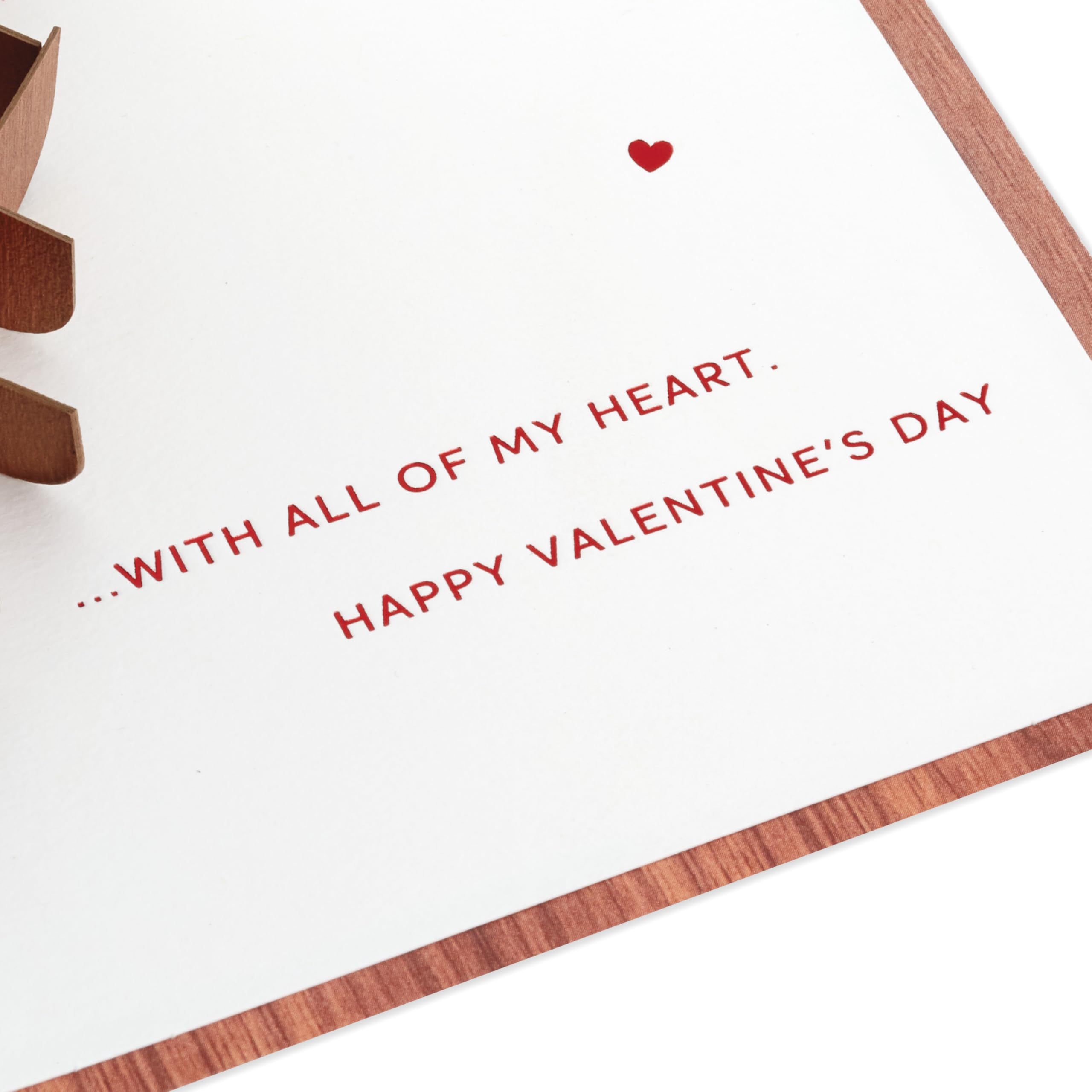 Hallmark 1499VFE1114 Signature Paper Wonder Wood Pop Up Valentines Day Card (All My Heart)