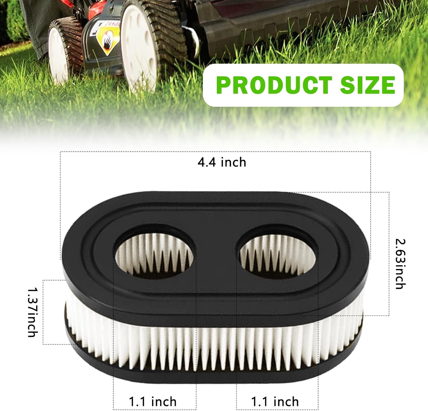 Rakiyada Air Filter Set - 2 PCS with Pre-Filter & Spark Plug for 500EX, 550EX, 575EX, 625EX, 725EXI Engines | Toro Recycler 22 & Troy Bilt Mower
