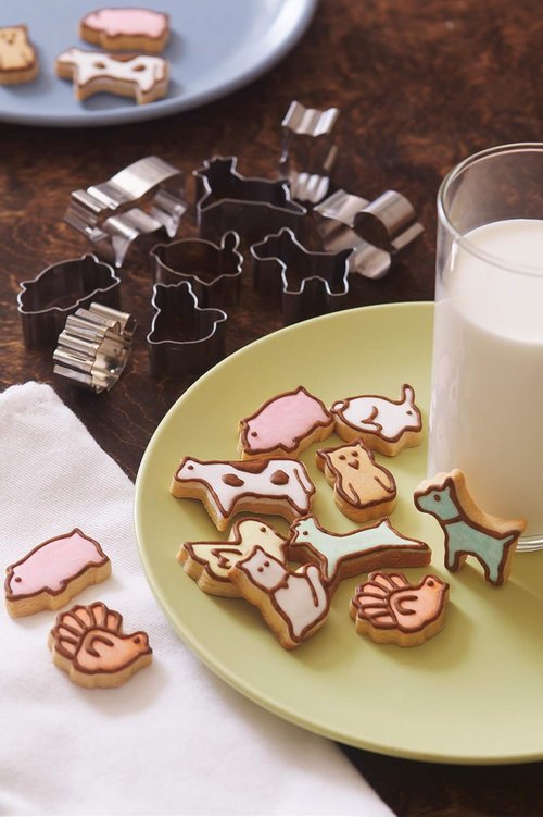 Fox Run Mini Animal Cookie Cutters - Metallic Design, Perfect for Baking Fun | 0.75 x 1.5 x 1 Inches