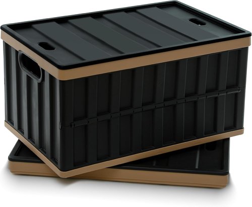 Citylife 64L Collapsible Storage Bins - Heavy Duty Plastic Containers for Organizing | 2 Pack
