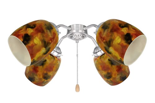 Aspen Creative 23110-1 Transitional Style Art Shade, 2-1/8" Fitter Size, 5-1/2" high x 4-5/8" Diameter, Multi