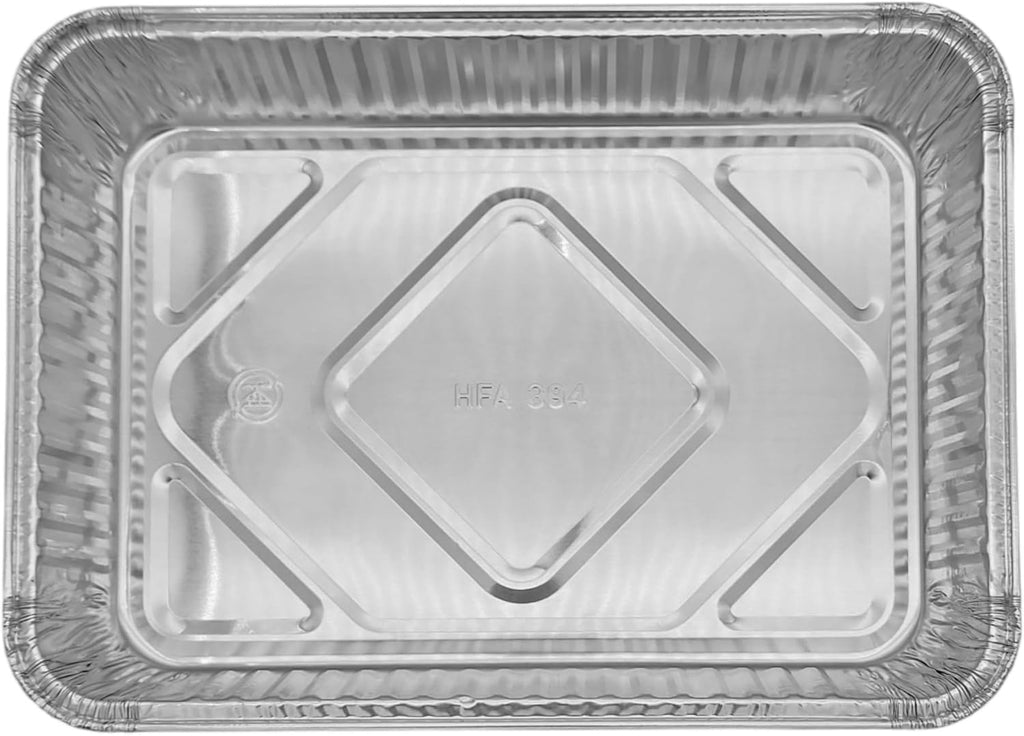 PACTOGO Disposable Aluminum Foil Cake Pans - 13" x 9" x 2" with Dome Lids | Perfect for Baking & Storing (Pack of 12)