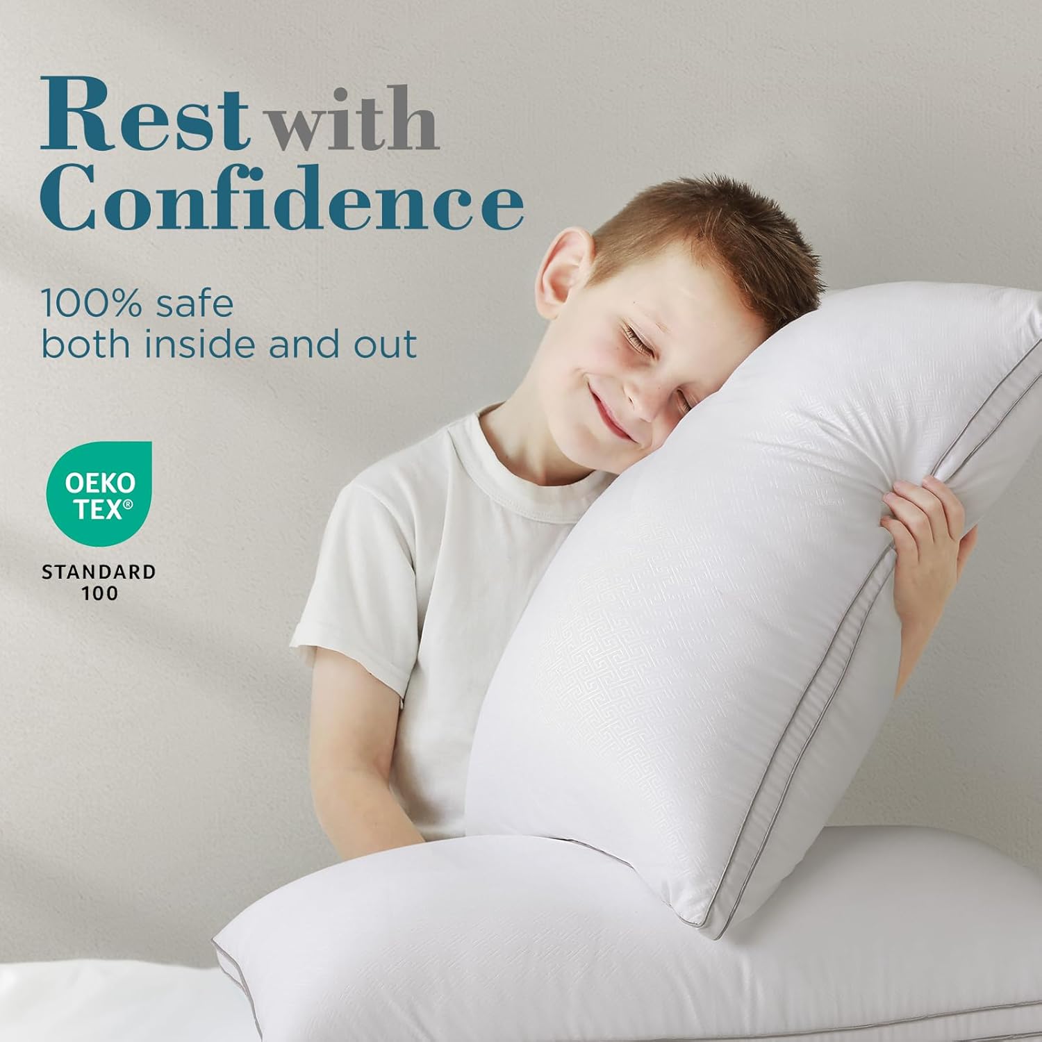 Viewstar Queen Size Pillows Set of 2 - Hotel Quality Down Alternative Gusseted Design for All Sleepers | White