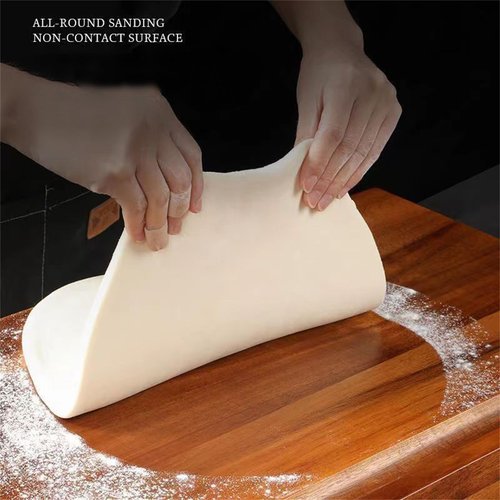 Wooden Cutting Board,Pastry Board Wood with Front and Back Counter Lip,L Shape Kneading Board Cutting Mats,wood Chopping Board,Bread Board for kitchen lovers (50 * 35cm/19.7 * 13.8in)