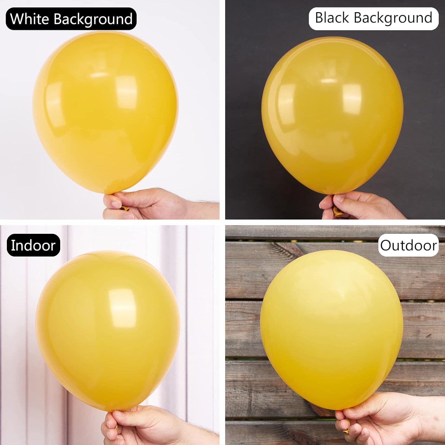 PartyWoo Mustard Yellow Balloons - 50pcs 12 Inch Boho Neutral Fall Decor for Birthdays & Showers
