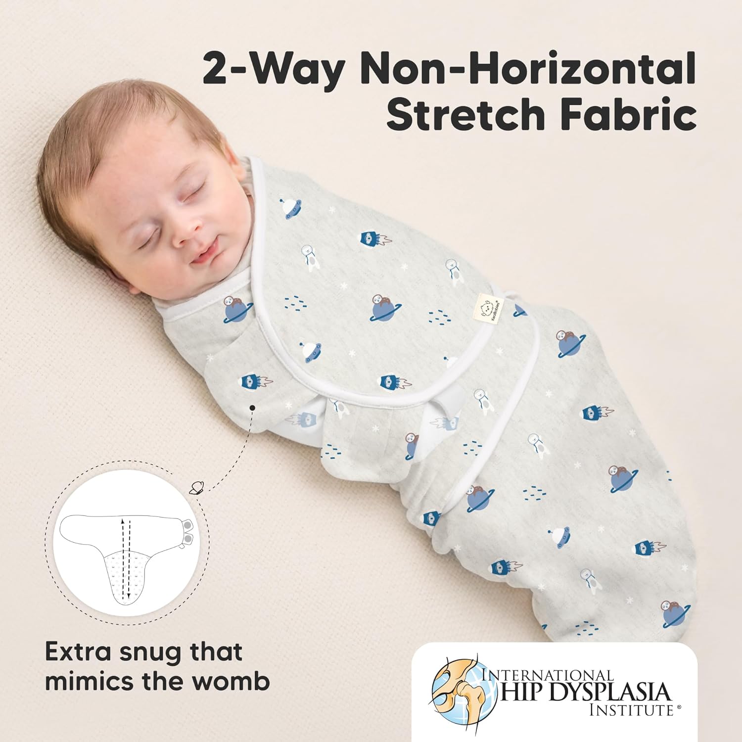 Skiennix Organic Baby Swaddle Sleep Sacks - Soft & Snug for Newborns 0-3 Months | 3-Pack (Cosmo, OS)