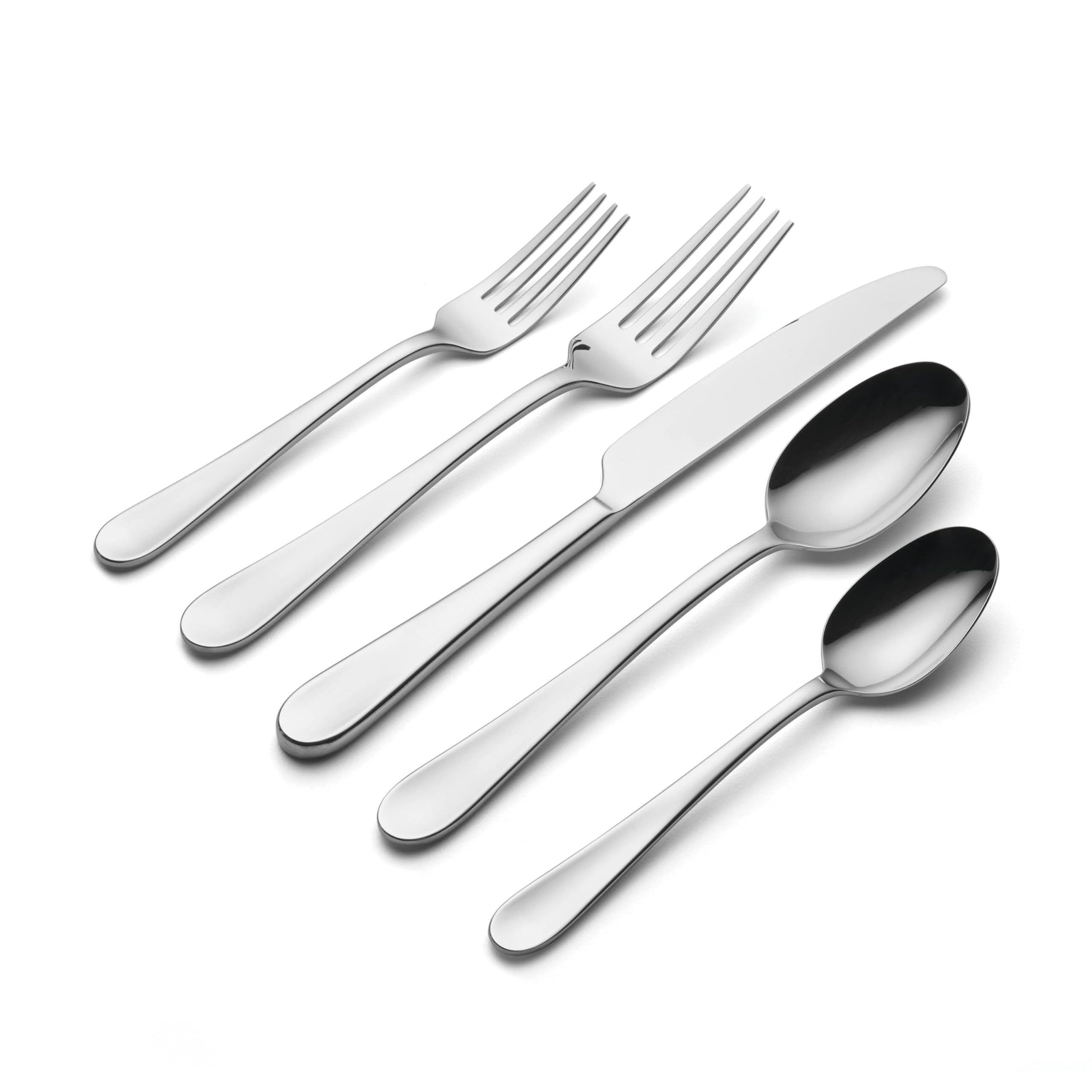 Oneida Silverware Set, Grant 20 Piece Everyday Flatware Set, Service For 4, 18/0 Stainless Steel, Dishwasher Safe, Knives Spoons And Forks Set, Dishwasher Safe, Home And Kitchen (Silver, 20 Pieces)
