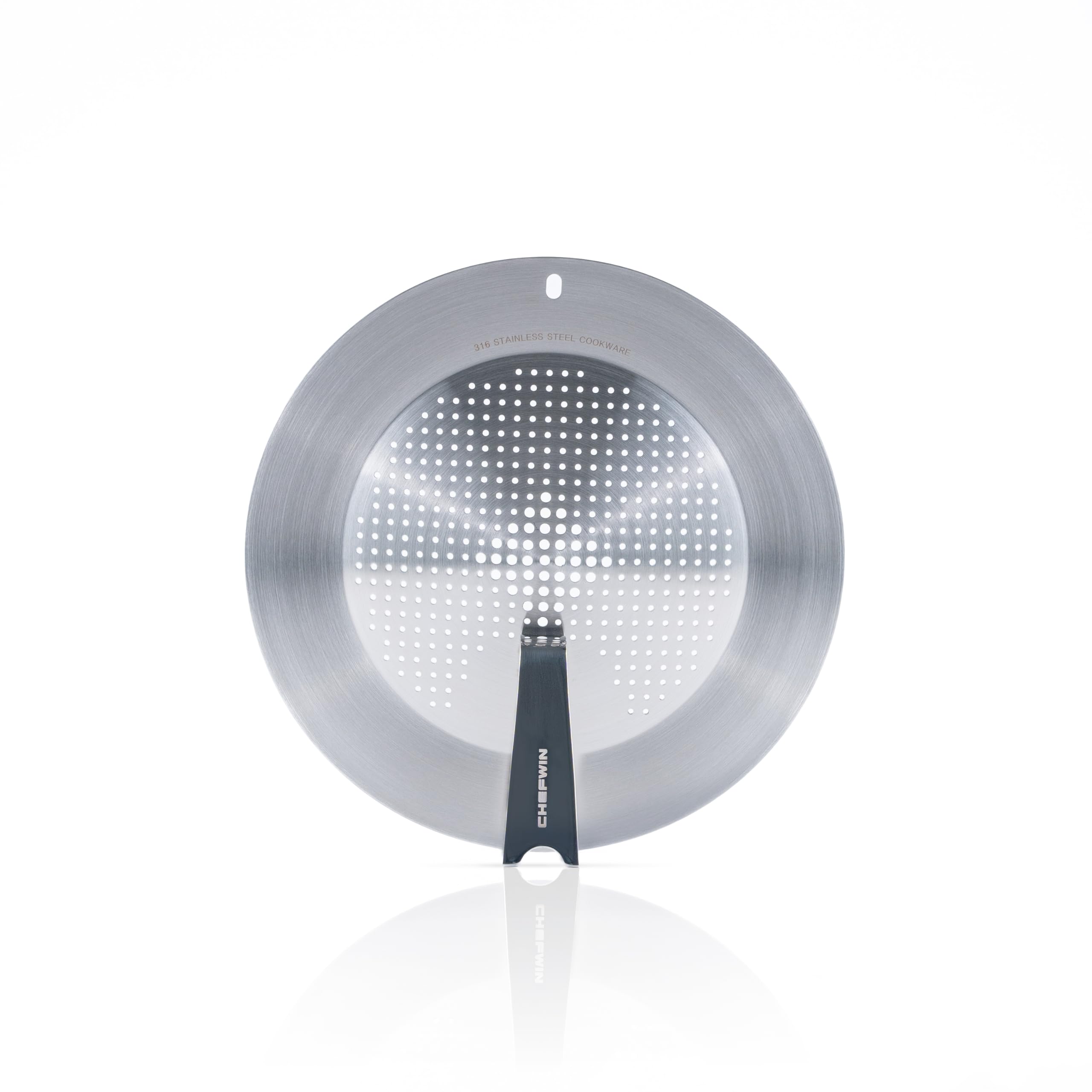 CHEFWIN Self-Standing Universal Lid for Pots and Pans – 7 to 12 Inch Fit – 316 Stainless Steel, Steam Vent, Dishwasher Safe