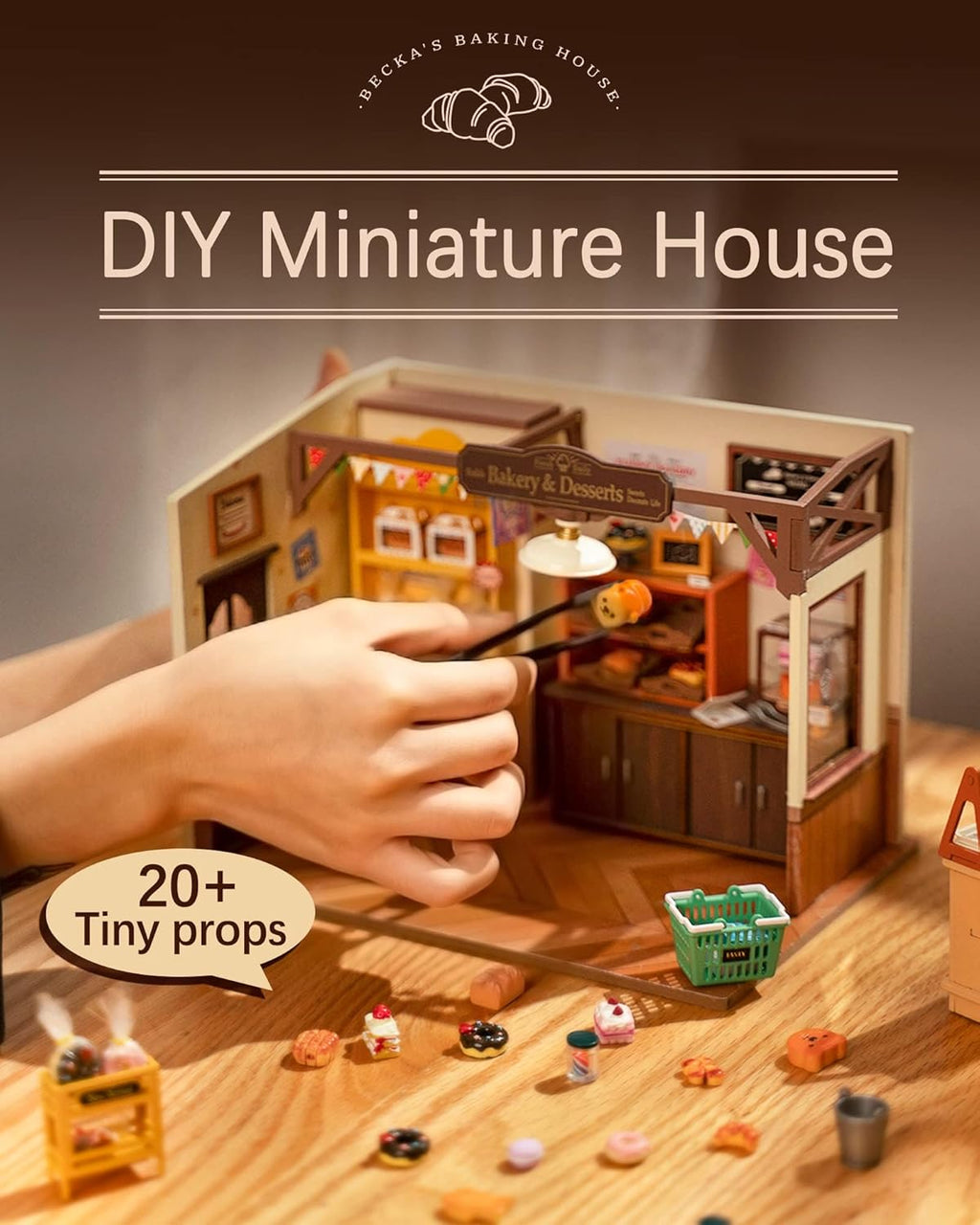 Rolife Miniature House Kit | 1:20 DIY Dollhouse with LED Lights | Perfect Craft for Adults & Gift Idea