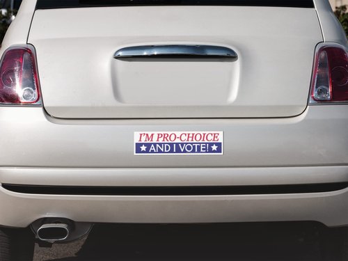 "I'm Pro-Choice and I Vote" – Bumper Sticker/Decal 9.25-by-2.5 Inches