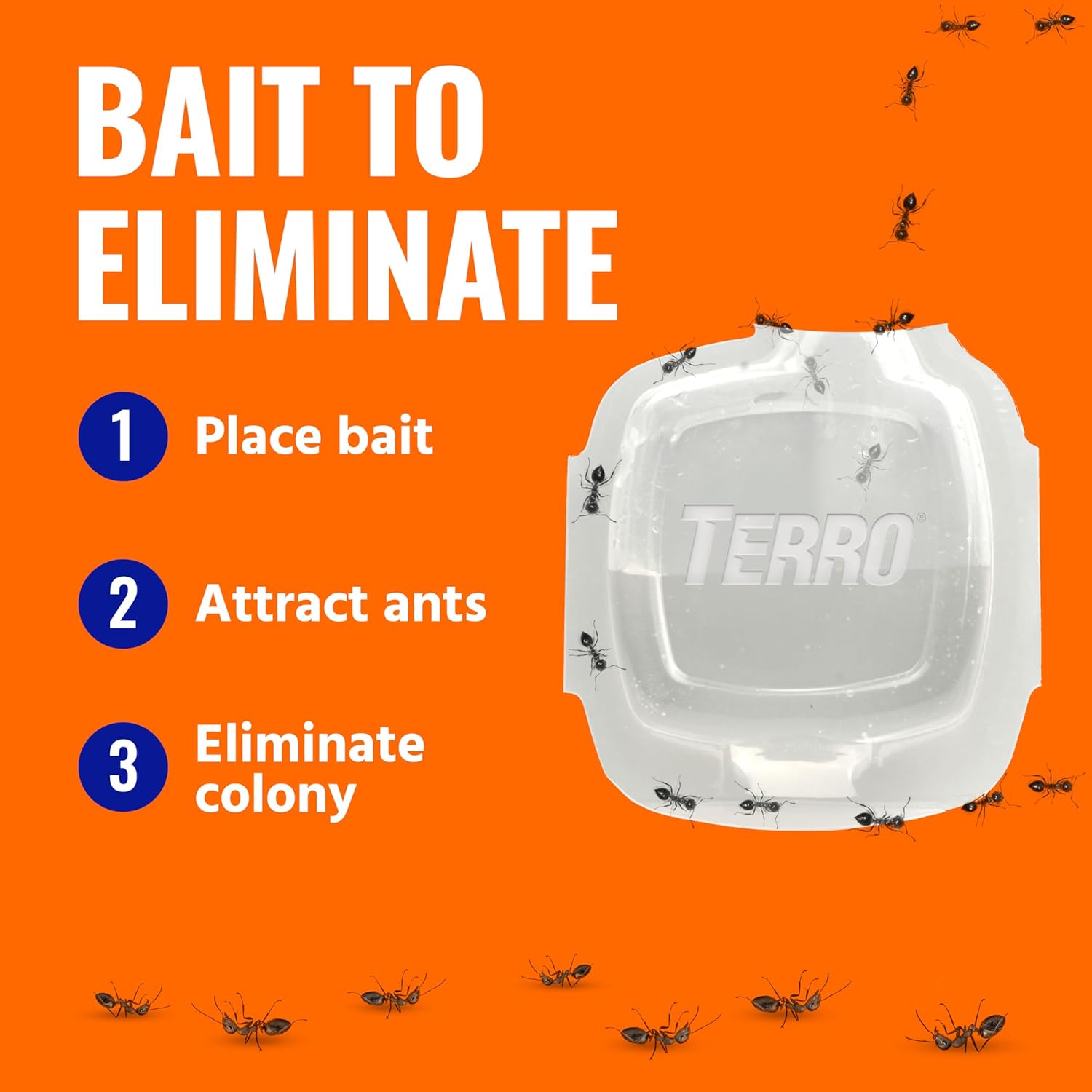 TERRO Indoor Ant Baits - Discreet Adhesive Strips for Effective Trapping - 4 Pack
