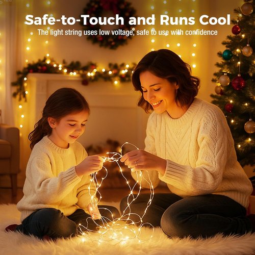 Litogo 20 LED Fairy Lights | 24 Pack 7FT Waterproof Mini Twinkle String Lights - Warm White for Weddings & Parties