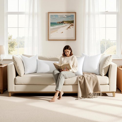 MIULEE 14x36 Synthetic Down Alternative Pillow Insert, Fluffy Soft Throw Pillow for Couch Bed Sofa Plush Luxury Lumbar Support