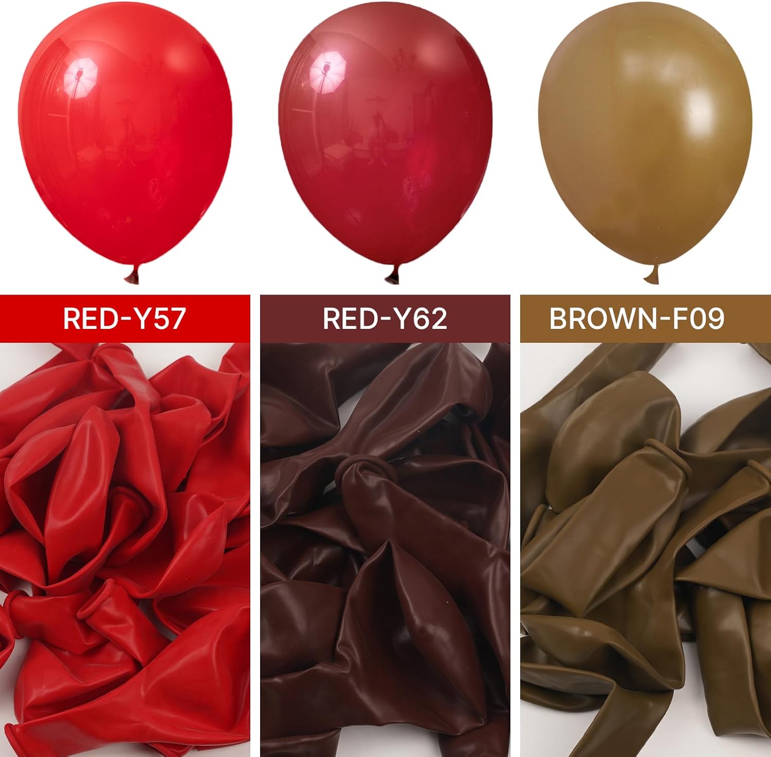 PartyWoo Burgundy Balloons - 100pcs 12 Inch Dark Chestnut Red for Graduation & Events