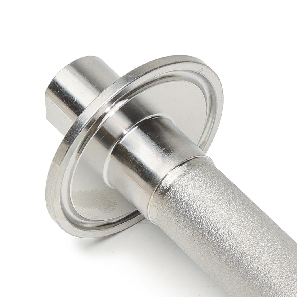 Stainless Steel 1.5" Tri-Clamp Ferrule Diffusion Stone,1.5 Inch Tri Clamp Carbonation 2 Micron Aeration Stone,Male Connect 1/4" NPT CO2 inlet,10" Length for Brew Aeration Equipment