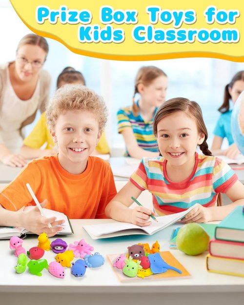 Kawaii 80 Pack Squishy Toys - Fun Party Favors for Kids | Perfect Mini Birthday Gifts & Classroom Prizes