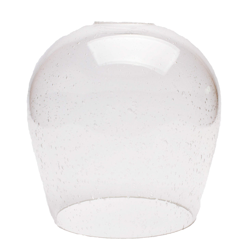 Seeded Bubble Glass Lamp Shade, LEDupdates 3 Pack Oversize Clear Globe Seeded bubble Finish for Light Fixture Glass replacement