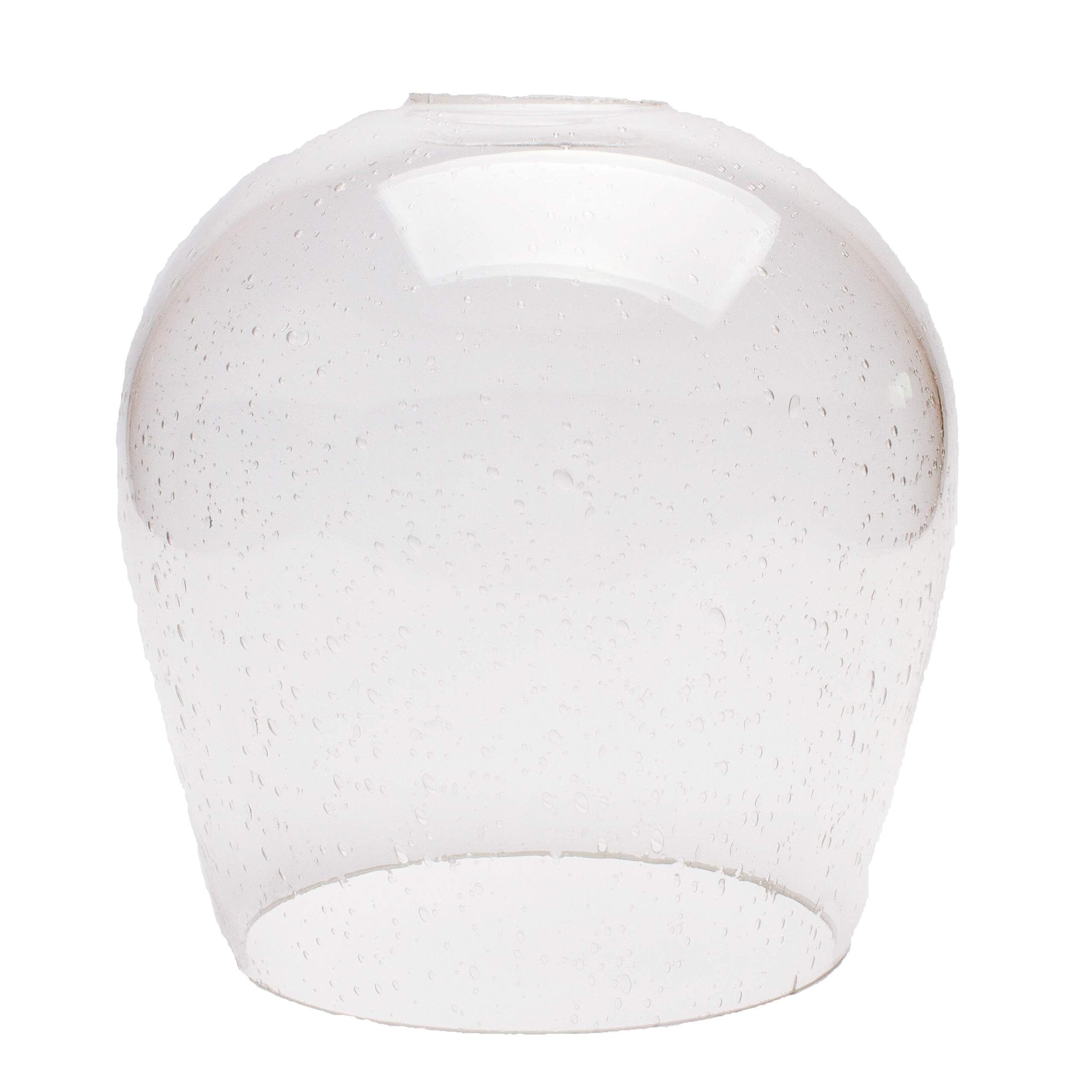 Seeded Bubble Glass Lamp Shade, LEDupdates 3 Pack Oversize Clear Globe Seeded bubble Finish for Light Fixture Glass replacement