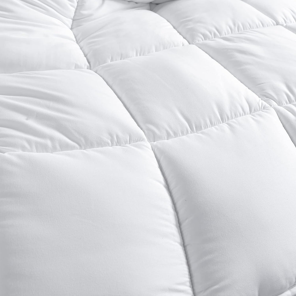 Skiennix Queen Size Down Alternative Comforter - Ultra Soft Heavyweight Fiberfill Duvet Insert 90x90