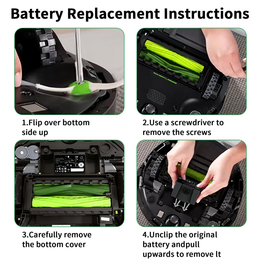 High Capacity for Roomba i7 Battery Compatible with iRobot Roomba i and e j Series, for J7 i7 i7+ i8 i8+ i6 i5 i4 i4+ i3 i3+ i7158 J7 7150 7550 and e5 e6 e5150 e5152 e6198 5511 ABL-D1 ABL-D2 14.4V