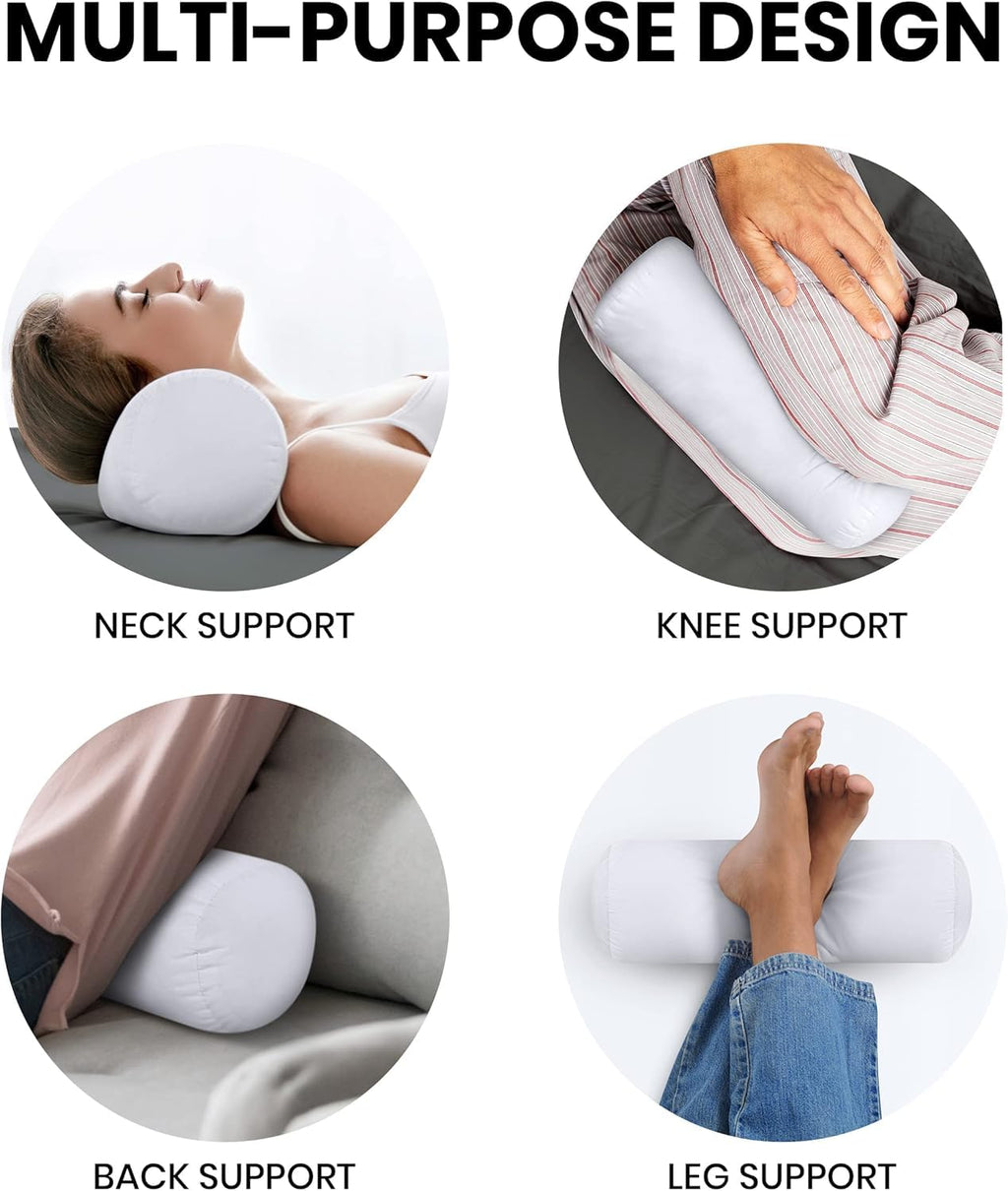 Utopia Bedding Bolster Pillows Insert (Pack of 1, White) - 6 x 16 Inches Bed and Couch Pillows - Indoor Decorative Pillows