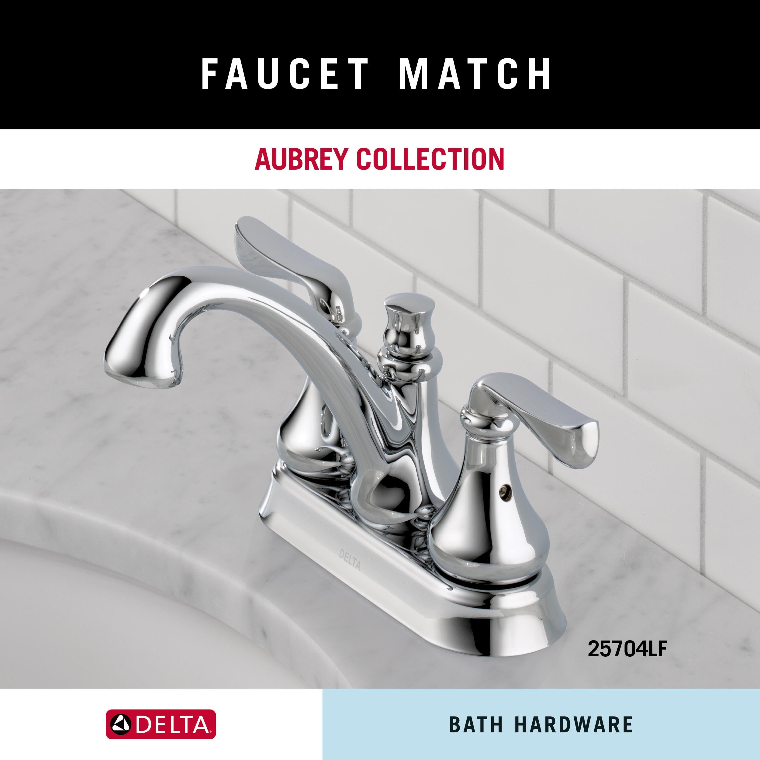 Delta Aubrey (1-Pack) Hand Towel Holder Polished Chrome Towel Racks for Bathroom Wall Round Towel Ring Holder for Bath Towel Hanger for Kitchen, Bathroom Accessories AUB46-PC
