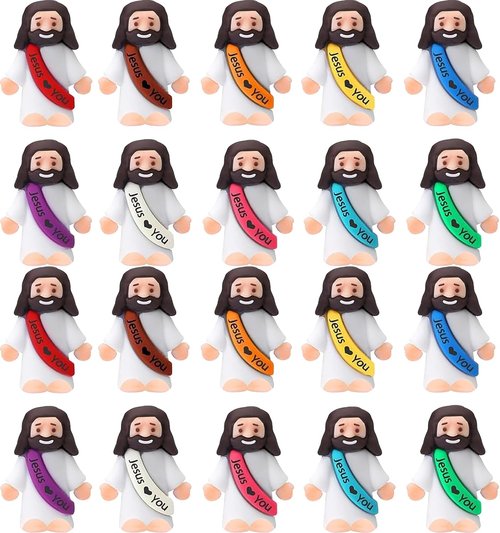 Little Jesus Figures - 60PCS Mini Religious Party Favors for Sunday School & Easter Egg Hunts