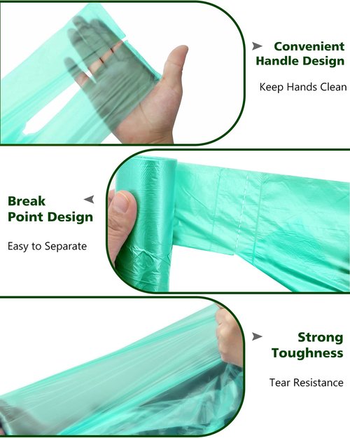 AYOTEE Biodegradable 4 Gallon Compostable Trash Bags, 140 Count, Unscented, 15-23 Liter Capacity, 4-6 Gallon Trash Bags, Suitable For Small Trash Cans, Liners