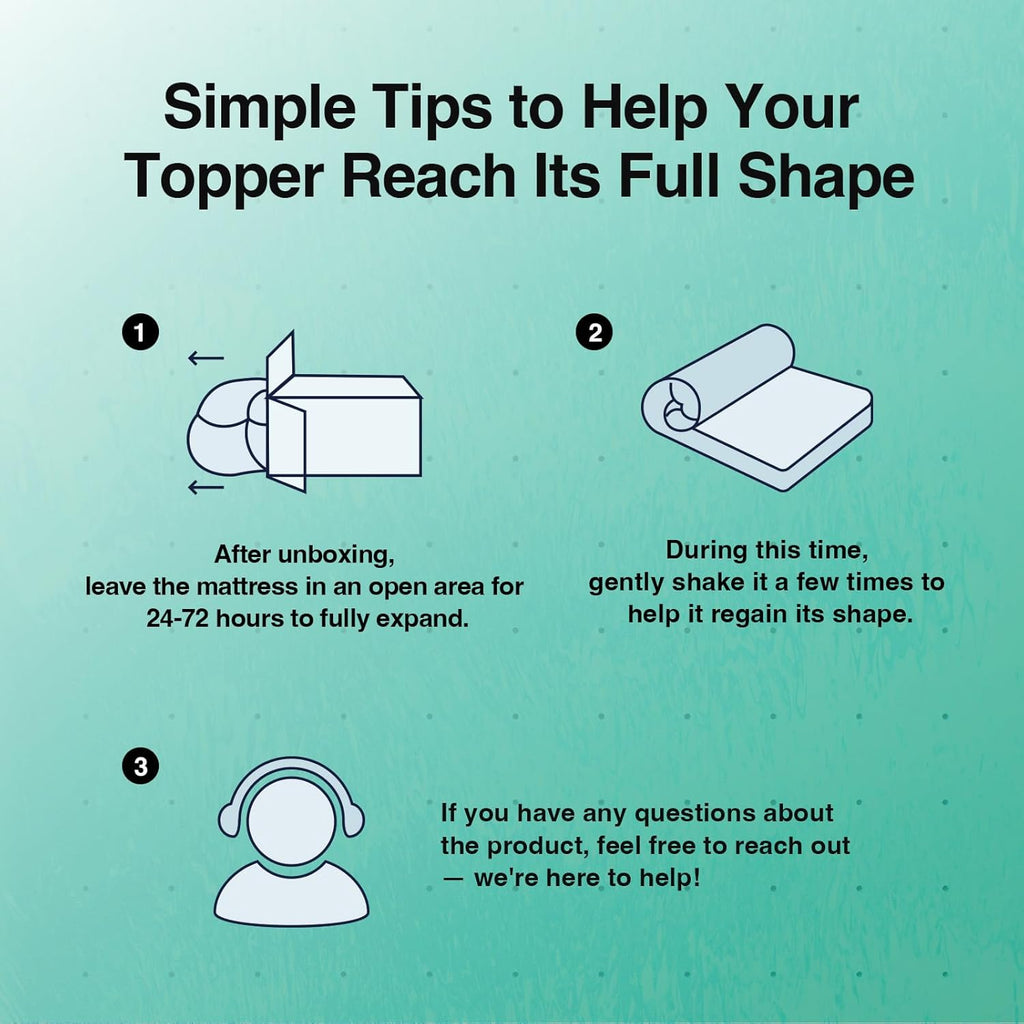 Novilla Memory Foam Mattress Topper - 3 Inch Cooling Gel Infused for Pressure Relief | Medium Comfort for Sofa, RV, Dorm Room