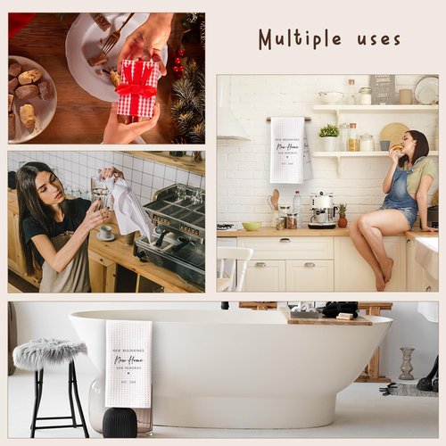 Shescrzionu 1PC Housewarming Gifts for New House 2026 Kitchen Towels, New Beginnings Hand Towels, Ideal Gifts for Homeowner Decorative,Welcoming Home Sweet Home Tea Towels-Ab02