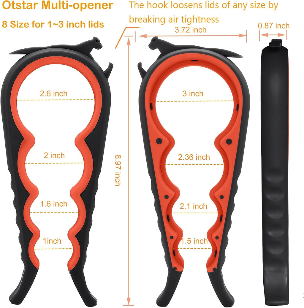 Skiennix 5-in-1 Jar Opener | Rubber Gripper Pad for Seniors with Arthritis & Weak Hands