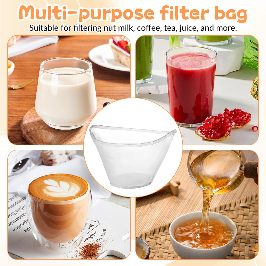 5 PCS Cheese Cloth Bags for Straining Reusable Nylon Fine Mesh Filter Bags Cheesecloth Bag Nut Milk Bag For Nut Milk, Dumpling Fillings, Juice, Cooking and Cheese Making 15 Inch