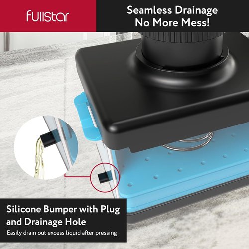 Fullstar Tofu Press & Cutter - 2-in-1 Dishwasher Safe, BPA-Free Design for Extra Firm & Silken Tofu (Blue)