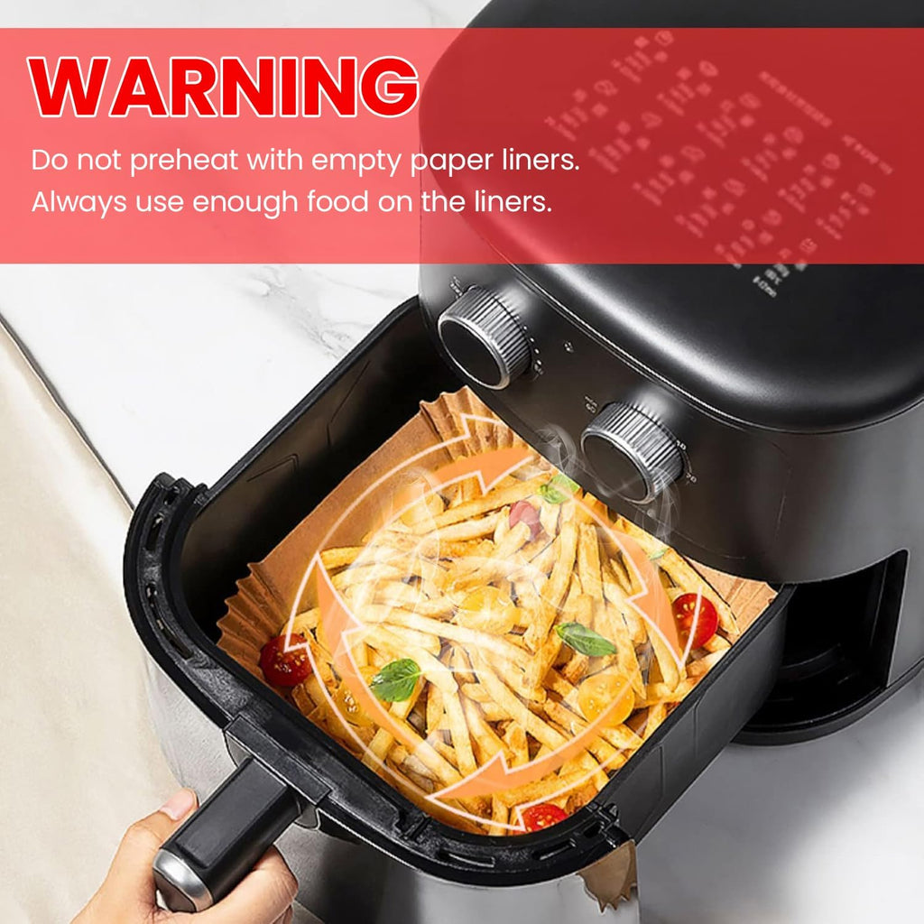 Air Fryer Paper Liners by [Brand Name] - 1000 Pcs Heavy-Duty Non-Stick Parchment for 5-8 Qt Baskets