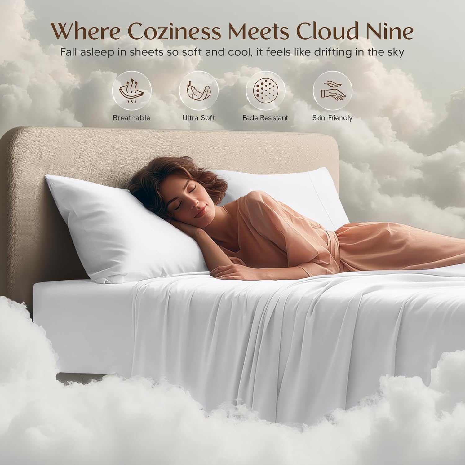 Utopia Bedding Full Size Sheet Set - Soft, Breathable Microfiber | 4-Piece White Bed Sheets