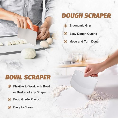 **Sourdough Proofing Basket Set - 9" Round & 10" Oval Banneton with Bread Lame & Accessories**