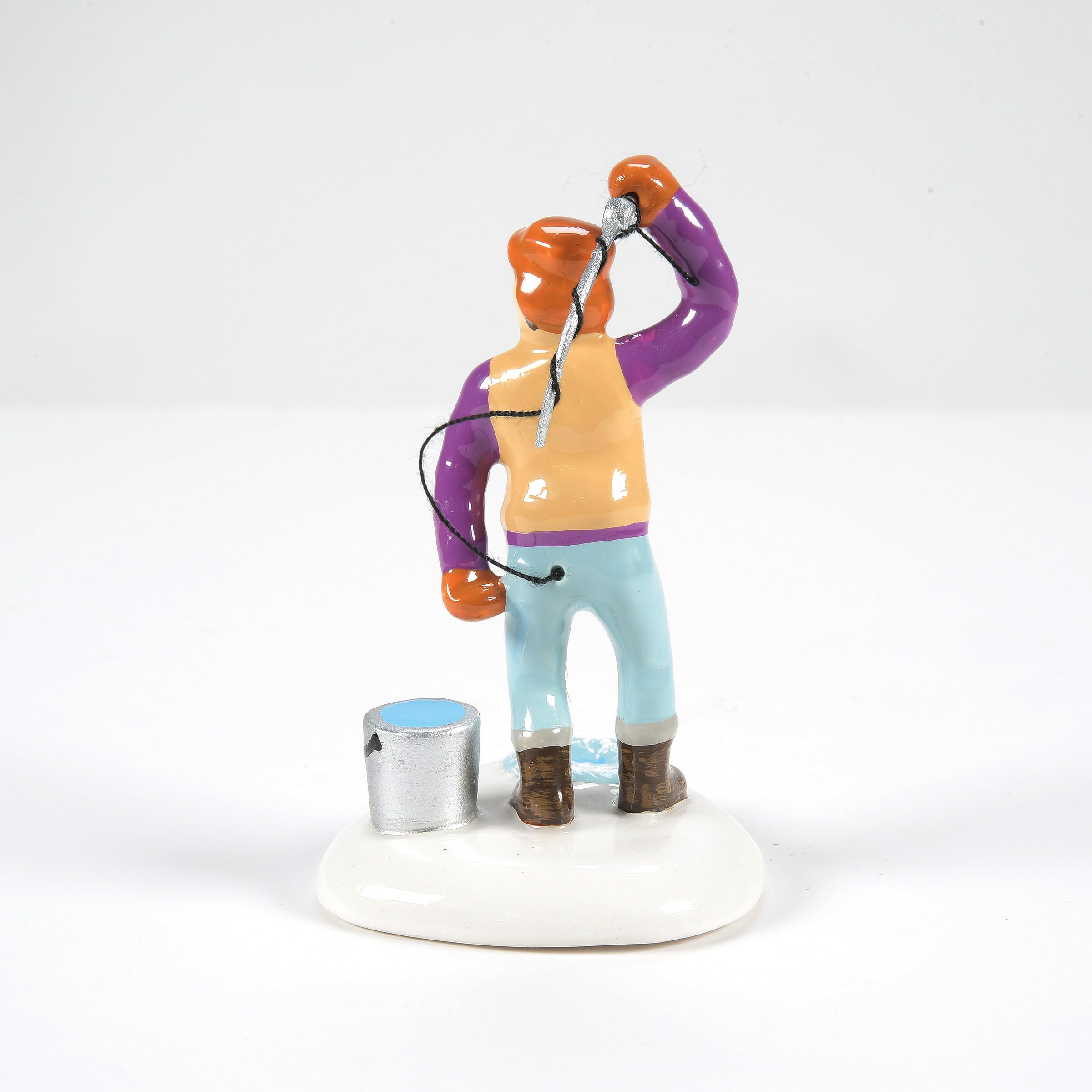 Department 56 Original Snow Village Accessories Hooked a Big Fish Figurine, 2.99 Inch, Multicolor