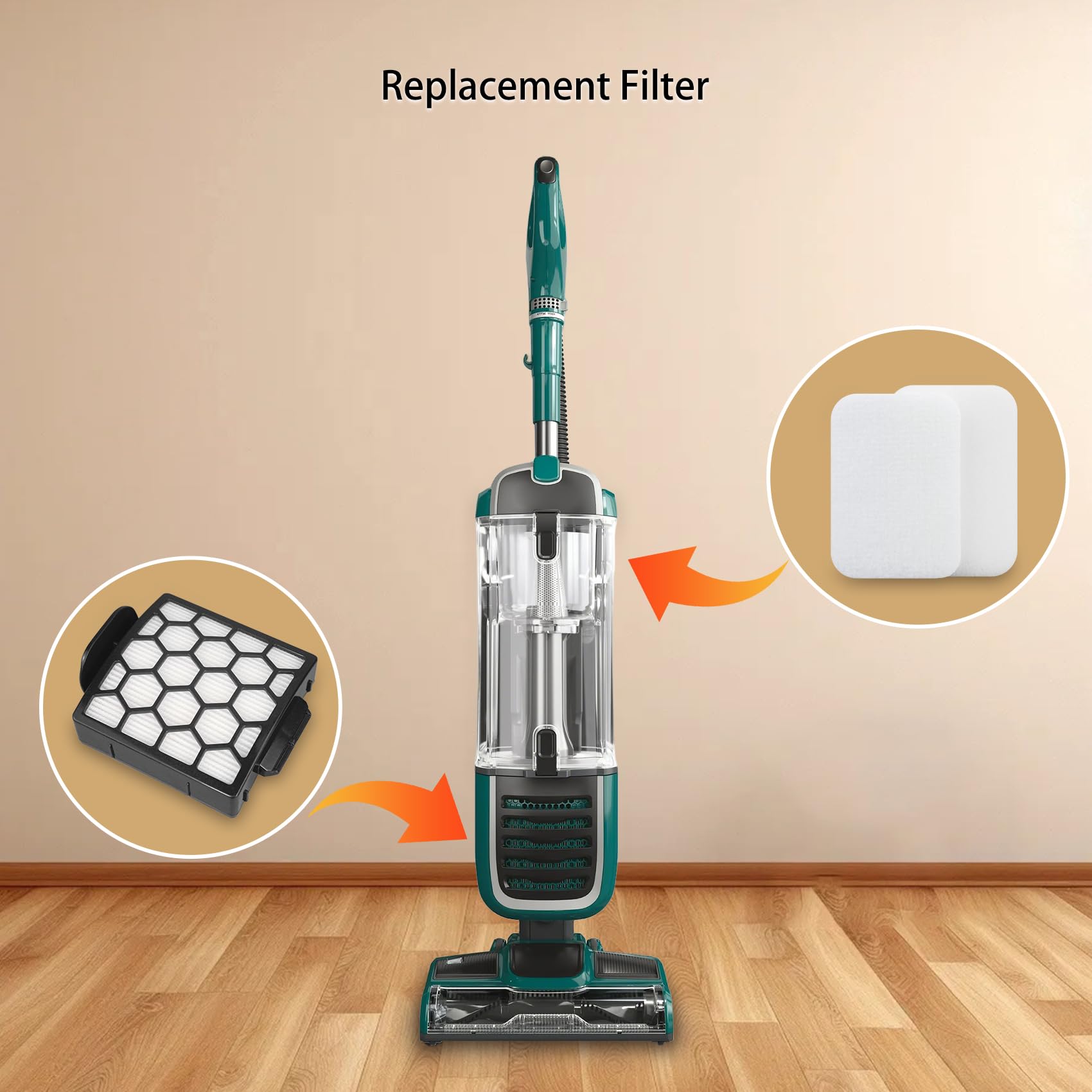 Cherimo Replacement Filter for Shark ZU100 Rotator Pet Upright Vacuum