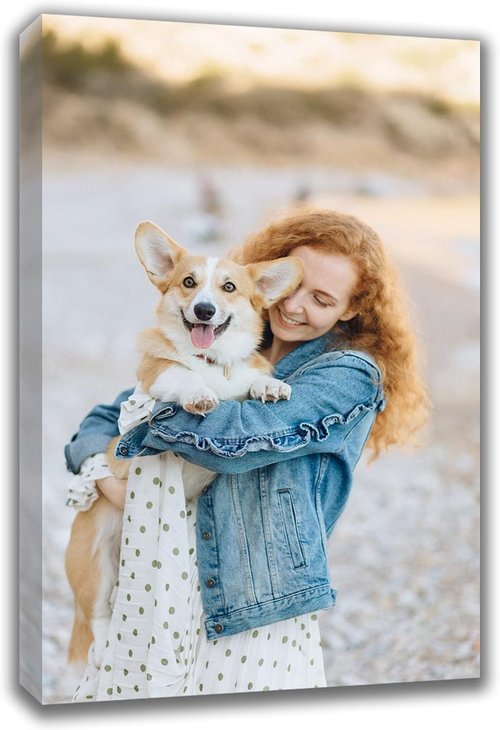 Custom Canvas Prints - Personalized Wall Art for Family & Pet Photos | Perfect Gifts for Mom & Dad (8'' W x 12'' H)