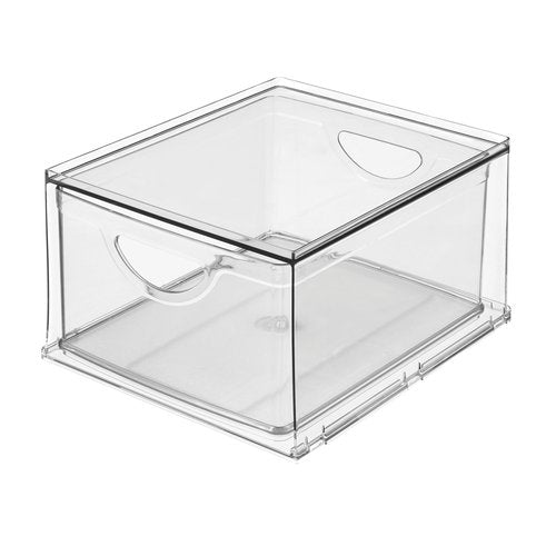 iDesign Clear Plastic Storage Drawer, Stackable Organizer for Bathroom Counter, Vanity, or Under-Sink
