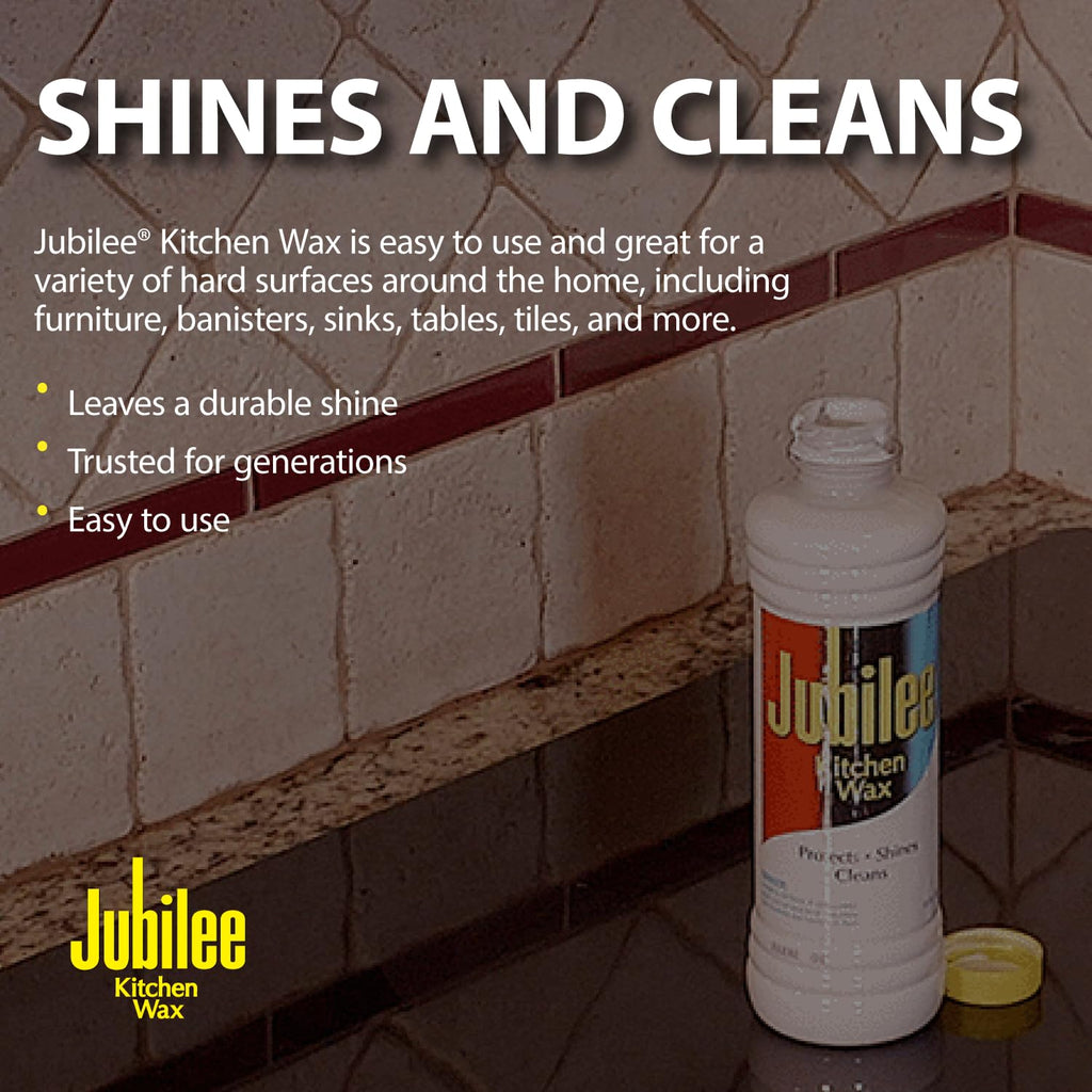 Jubilee Kitchen Wax (2-Pack) - Ultimate Kitchen Cleaner for Countertops, Appliances, and Cabinets/Clean & Shiny Surfaces/Easy-to-Use/Use for Countertops, Sinks, Tables, Tiles & More (524815)