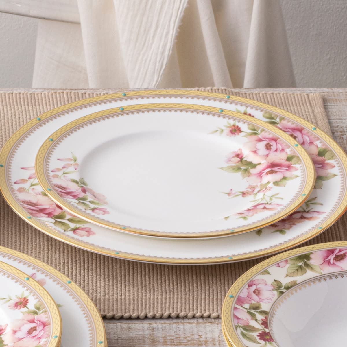 Noritake Hertford Set of 4 Salad Plates, 8-1/2"