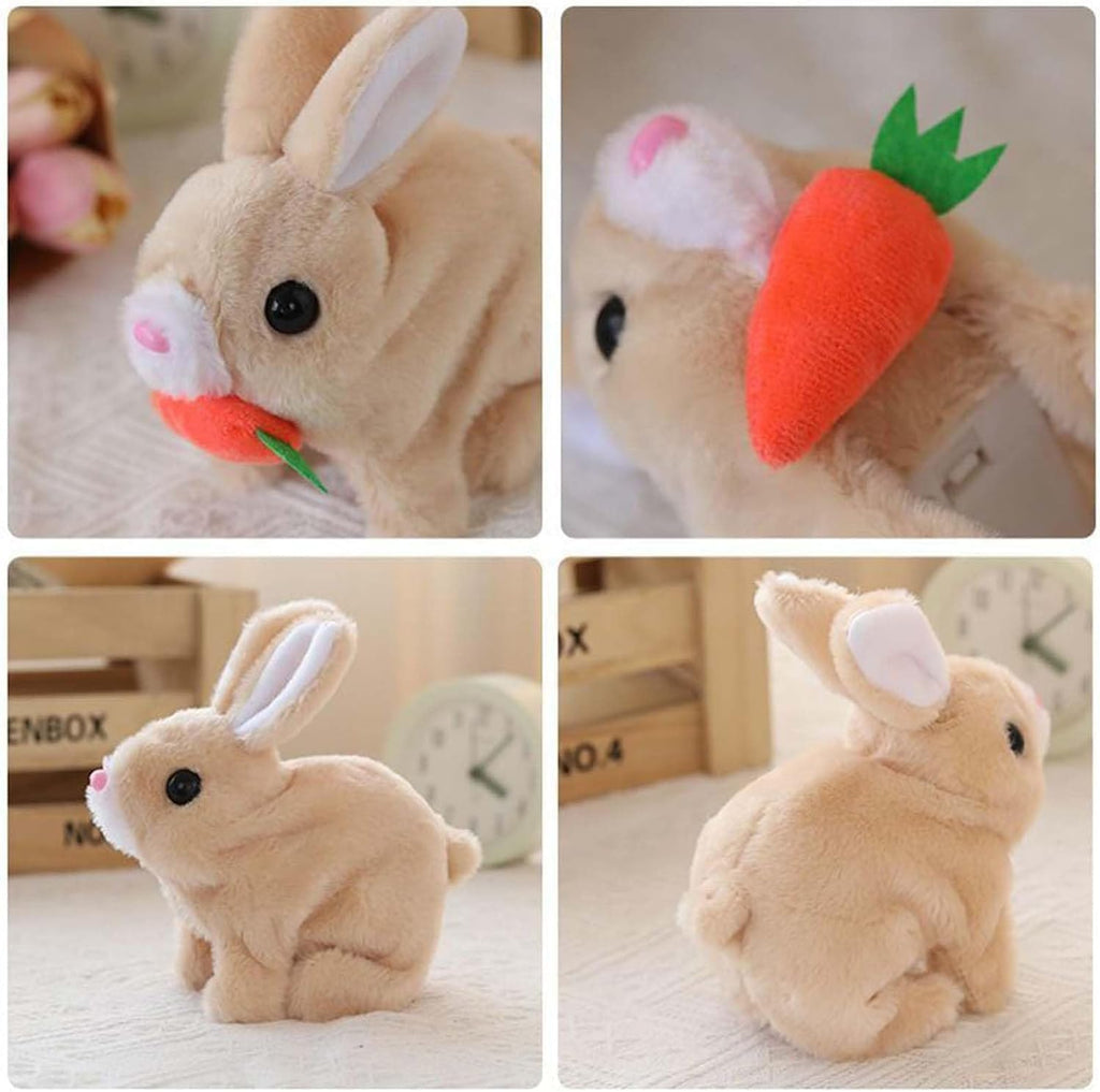 Skiennix Easter Bunny Toy - Interactive Plush Rabbit with Sounds & Movements | White