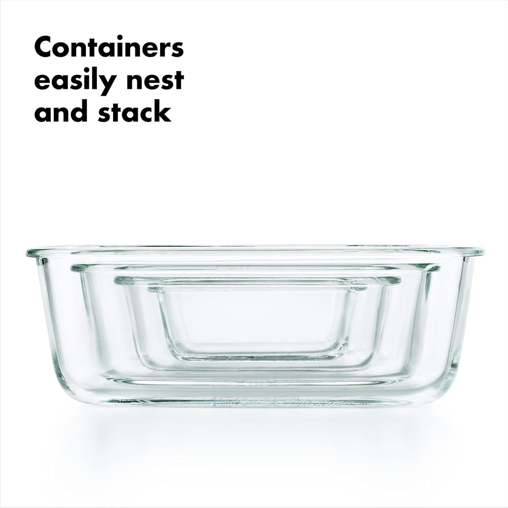 OXO Good Grips 16-Piece Airtight Glass Container Set - Smart Seal for Freshness & Organization