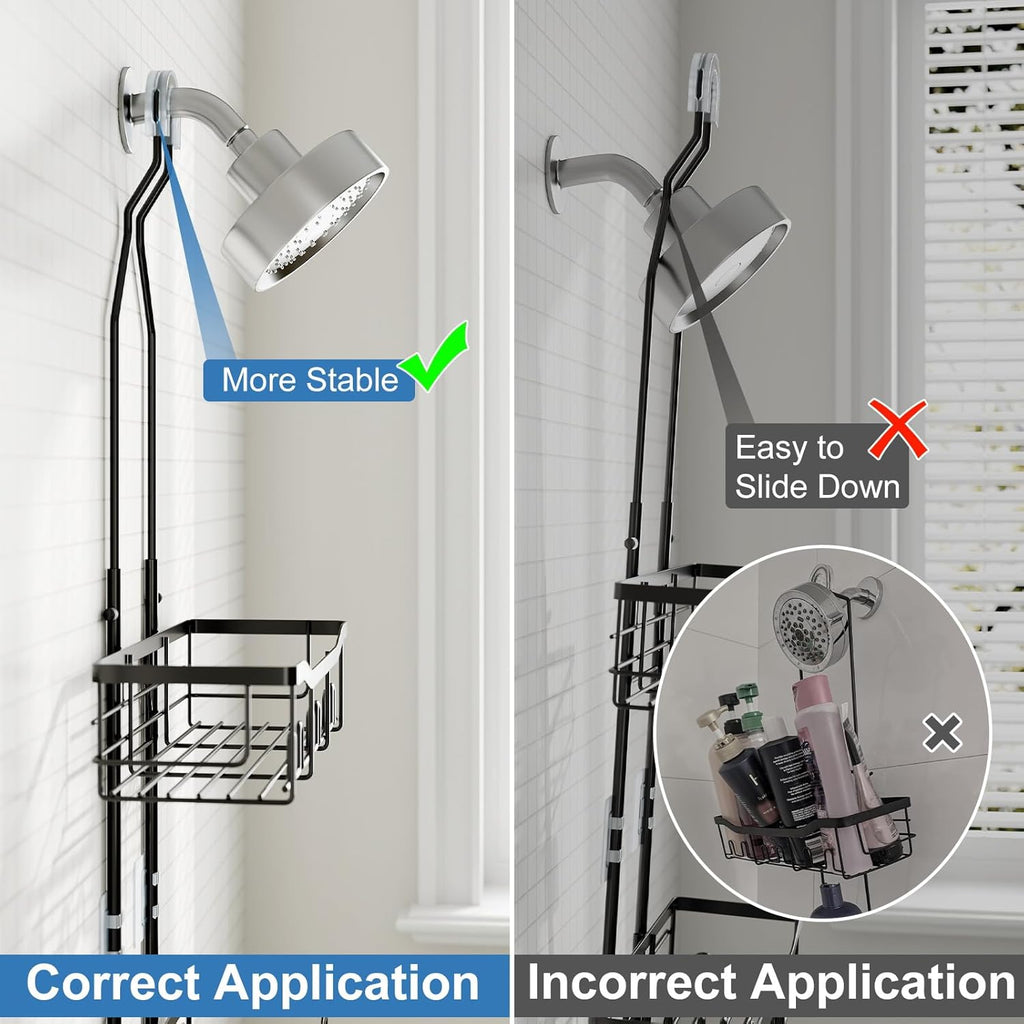 Skiennix Shower Organizer - Upgraded Extended Length, Rustproof Hooks & Large Bathroom Caddy