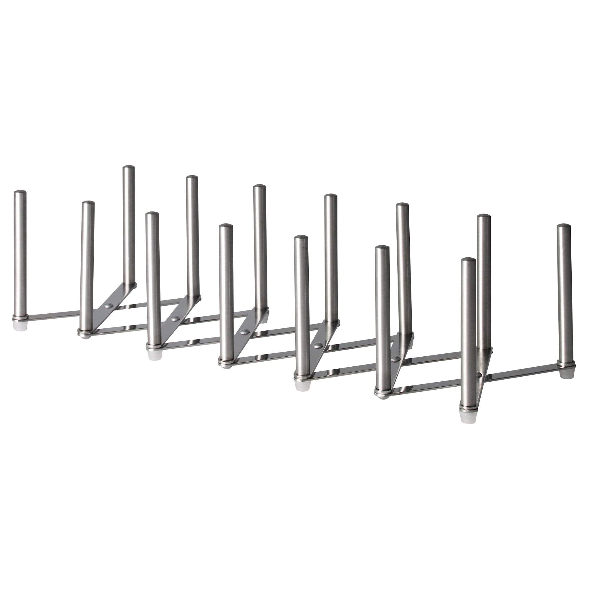 IKEA VARIERA Pot lid organizer, stainless steel (Set of 4, W: 5 ¾" X H: 4")