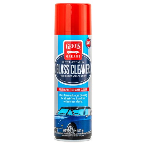 Griot's Garage Ultra-Premium Glass Cleaner, Foaming Aerosol Spray for Car Window, Windshield, Mirror, Tint Safe, Ammonia-Free Formula, 19 Oz, 10998