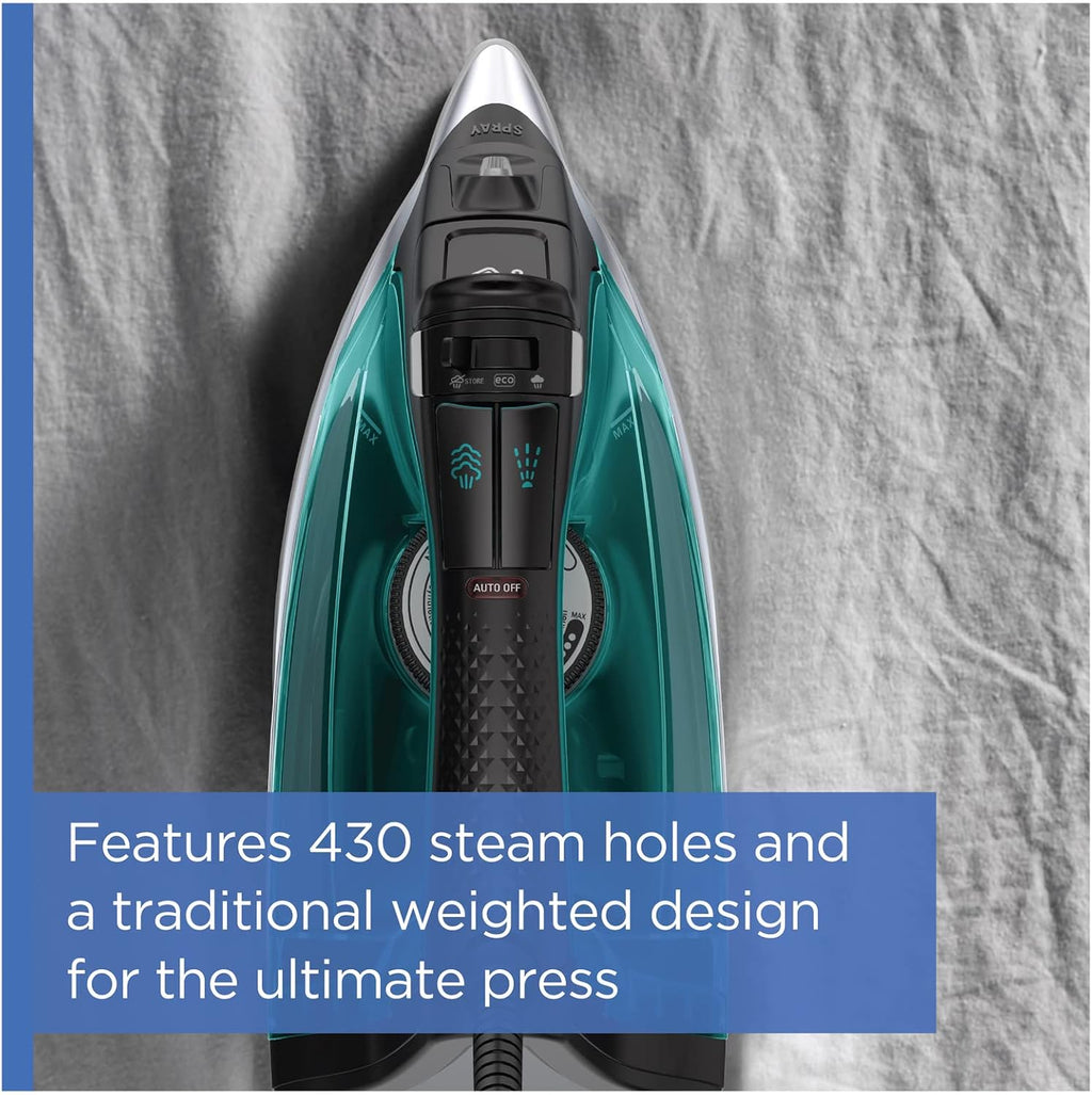 Rowenta Pro Master Steam Iron - Stainless Steel Soleplate, Anti-Drip, 210 g/min, 1775 Watts, 400 Microsteam Holes