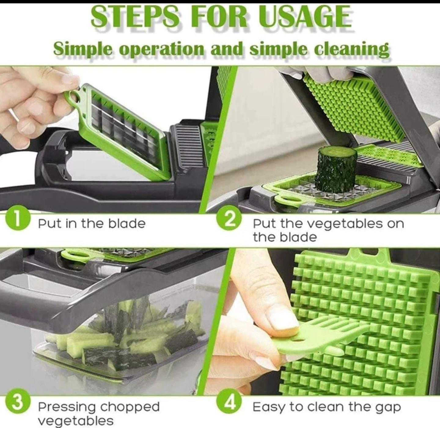 Skiennix 16-in-1 Vegetable Chopper - Multifunctional Food Prep Tool with Container & Mandoline Slicer