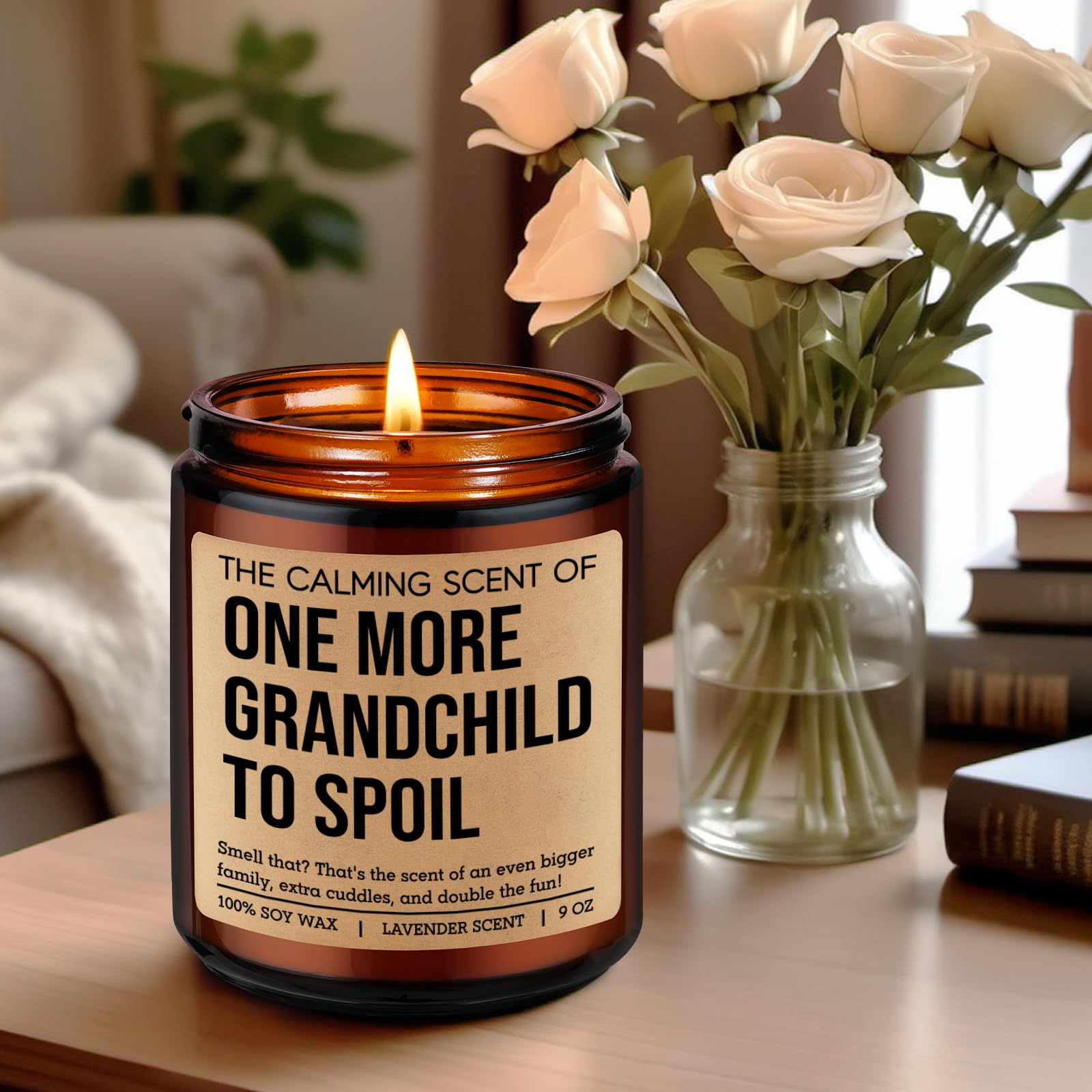Miracu One More Grandchild Candle, Pregnancy Announcement for Grandparents, Baby Announcements Ideas, Pregnancy Reveal to Parents, Funny 2nd, Second Baby, Grandparents Again Gifts for Grandma Grandpa